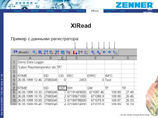 XlRead XlRead Пример с данными регистратора: