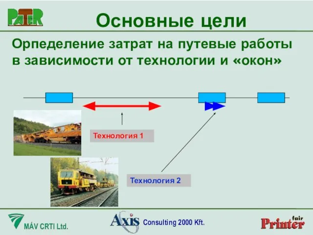 Орпеделение затрат на путевые работы в зависимости от технологии и «окон» Основные