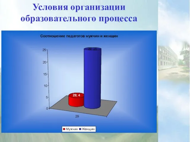 Условия организации образовательного процесса