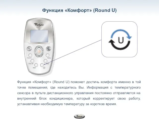 Функция «Комфорт» (Round U) Функция «Комфорт» (Round U) поможет достичь комфорта именно