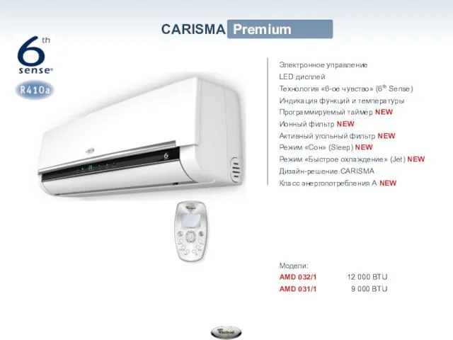 CARISMA Premium Электронное управление LED дисплей Технология «6-ое чувство» (6th Sense) Индикация