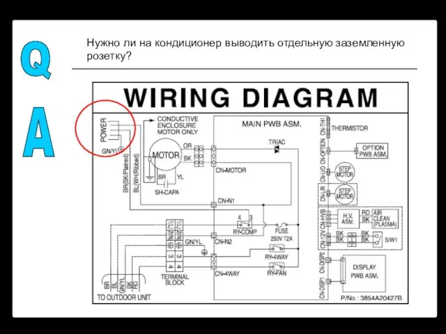 Нужно ли на кондиционер выводить отдельную заземленную розетку? Q A