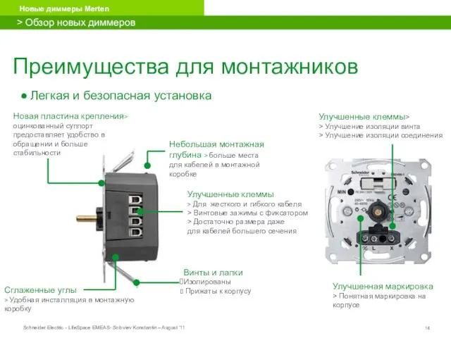 Преимущества для монтажников Легкая и безопасная установка Новая пластина крепления>оцинкованный суппорт предоставляет