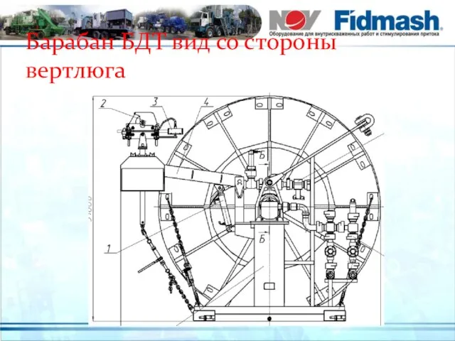 Барабан БДТ вид со стороны вертлюга