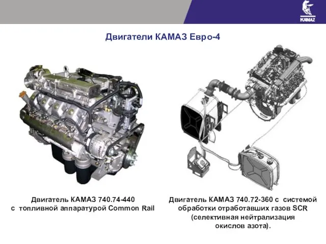 Двигатели КАМАЗ Евро-4 Двигатель КАМАЗ 740.72-360 с системой обработки отработавших газов SCR