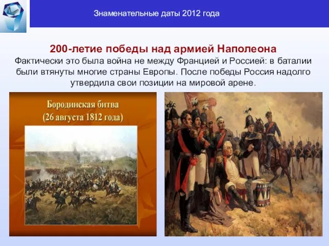 200-летие победы над армией Наполеона Фактически это была война не между Францией