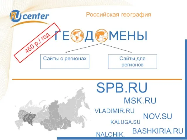 Как работает домен TEL? Российская география MSK.RU SPB.RU NOV.SU KALUGA.SU VLADIMIR.RU NALCHIK.RU