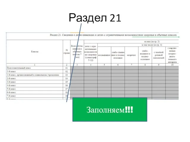 Раздел 21 Заполняем!!!