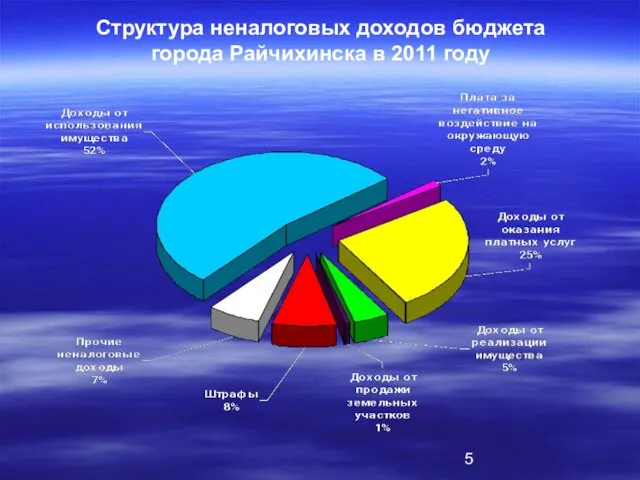Структура неналоговых доходов бюджета города Райчихинска в 2011 году