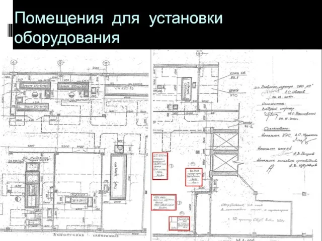 Помещения для установки оборудования