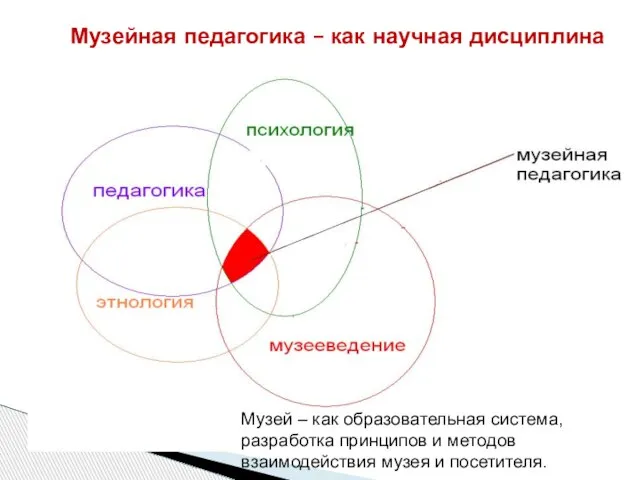 Музейная педагогика – как научная дисциплина Музей – как образовательная система, разработка