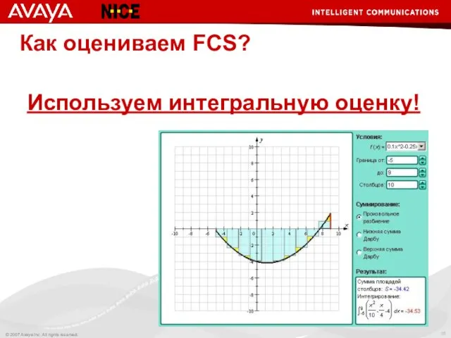 Как оцениваем FCS? Используем интегральную оценку!