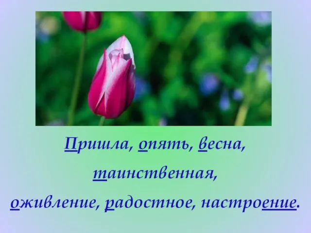 Пришла, опять, весна, таинственная, оживление, радостное, настроение.