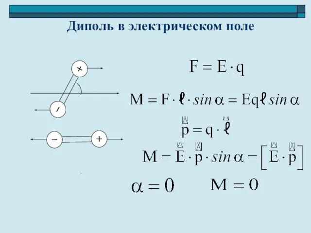 Диполь в электрическом поле