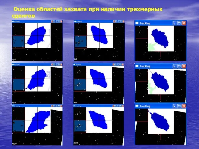 Оценка областей захвата при наличии трехмерных сдвигов