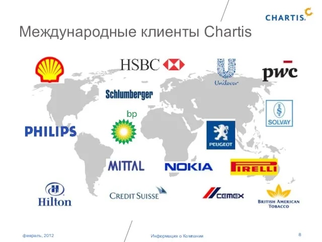 Информация о Компании Международные клиенты Chartis февраль, 2012