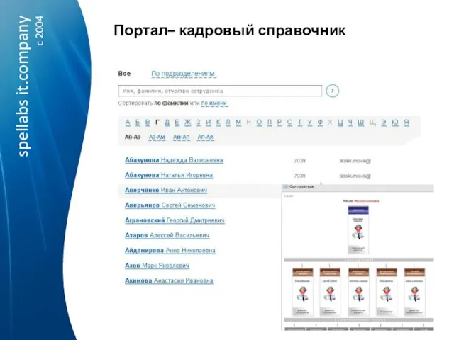 Портал– кадровый справочник