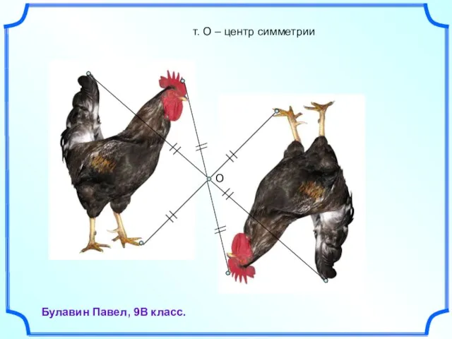 О Булавин Павел, 9В класс. т. О – центр симметрии