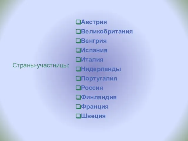 Страны-участницы: