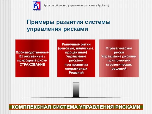Русское общество управления рисками (РусРиск) Примеры развития системы управления рисками Производственные Естественные