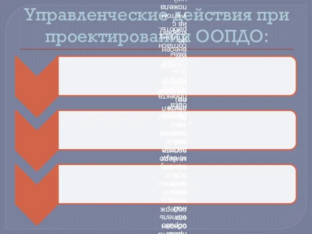 Управленческие действия при проектировании ООПДО: