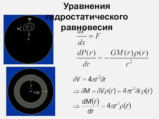 Уравнения гидростатического равновесия