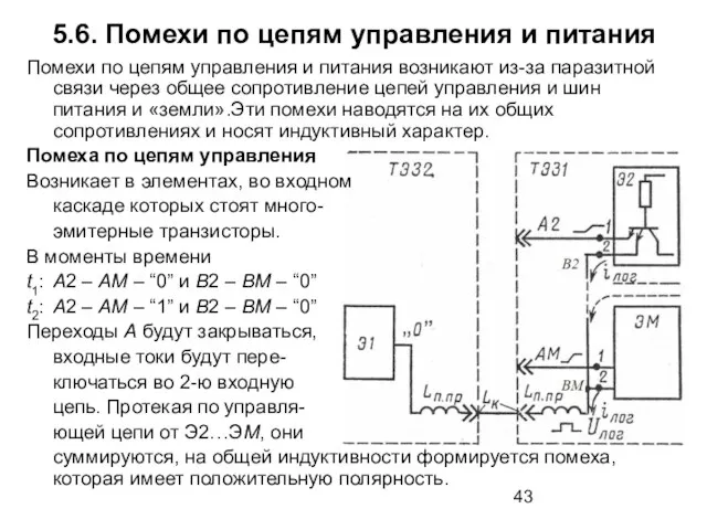 5.6. Помехи по цепям управления и питания Помехи по цепям управления и