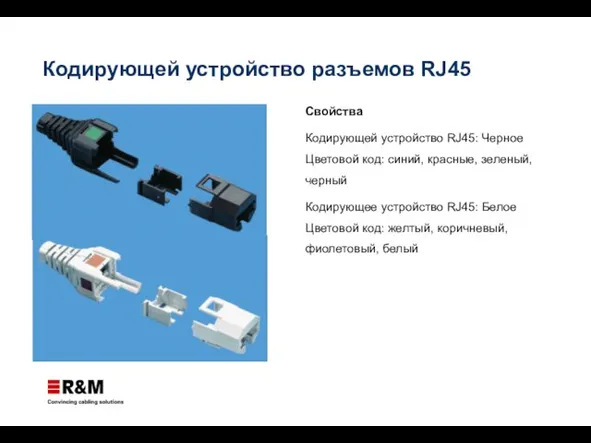 Кодирующей устройство разъемов RJ45 Свойства Кодирующей устройство RJ45: Черное Цветовой код: синий,