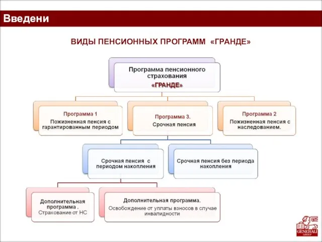 Введение ВИДЫ ПЕНСИОННЫХ ПРОГРАММ «ГРАНДЕ»