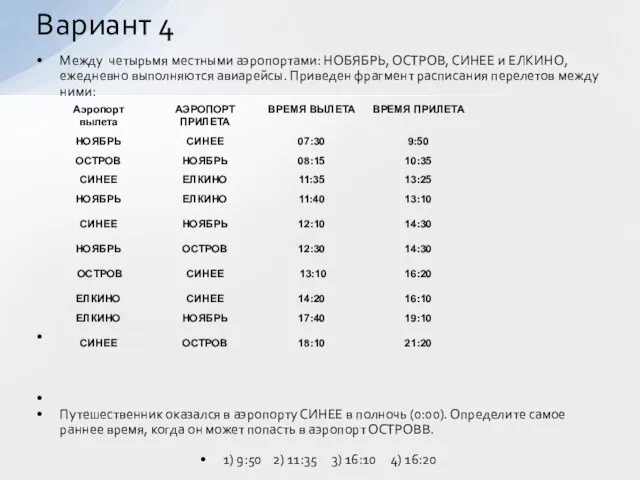 Между четырьмя местными аэропортами: НОБЯБРЬ, ОСТРОВ, СИНЕЕ и ЕЛКИНО, ежедневно выполняются авиарейсы.