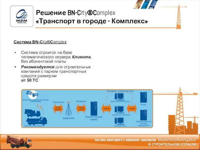 Система BN-City®Complex Система строится на базе телематического сервера Клиента, без абонентской платы