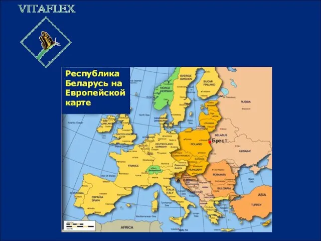 Республика Беларусь на Европейской карте Брест