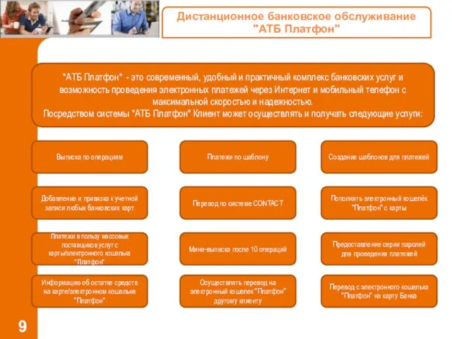 Выписка по операциям Информацию об остатке средств на карте/электронном кошельке "Платфон" Осуществлять