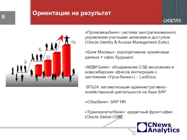 Ориентация на результат «Промсвязьбанк»: система централизованного управления учетными записями и доступом (Oracle