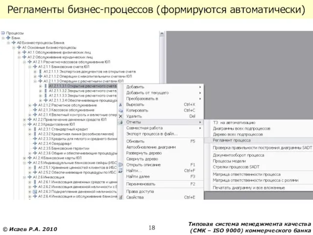 Регламенты бизнес-процессов (формируются автоматически)