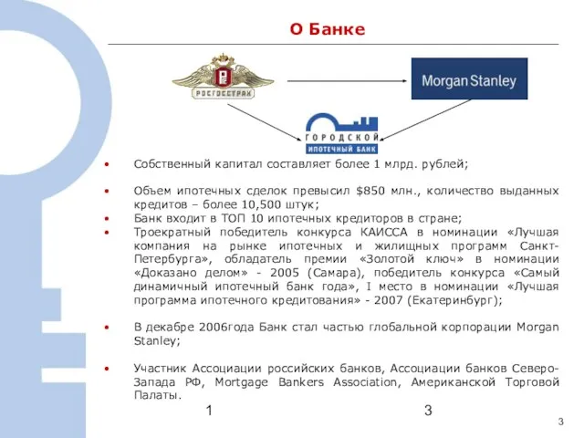 1 Собственный капитал составляет более 1 млрд. рублей; Объем ипотечных сделок превысил