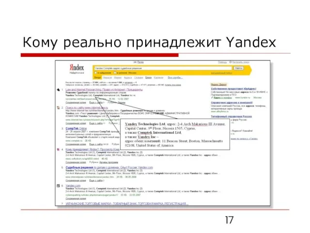 Кому реально принадлежит Yandex