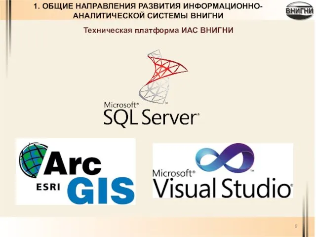 Техническая платформа ИАС ВНИГНИ 1. ОБЩИЕ НАПРАВЛЕНИЯ РАЗВИТИЯ ИНФОРМАЦИОННО-АНАЛИТИЧЕСКОЙ СИСТЕМЫ ВНИГНИ