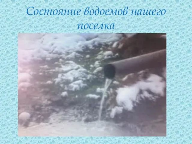 Состояние водоемов нашего поселка