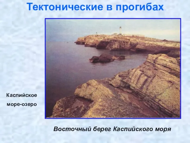 Тектонические в прогибах Каспийское море-озеро Восточный берег Каспийского моря