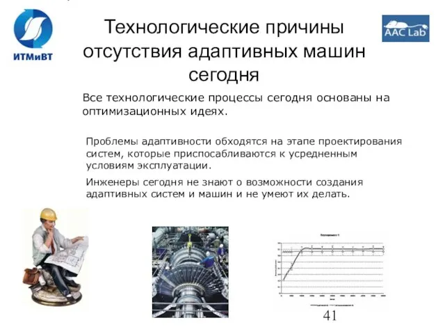 Технологические причины отсутствия адаптивных машин сегодня Все технологические процессы сегодня основаны на