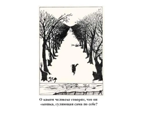 О каком человеке говорят, что он «кошка, гуляющая сама по себе?