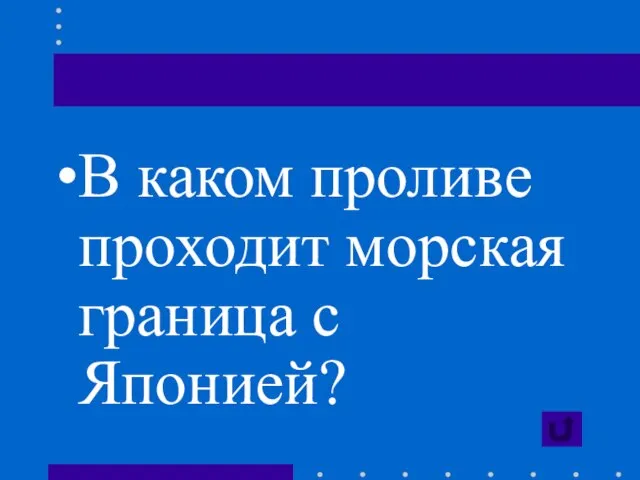 В каком проливе проходит морская граница с Японией?