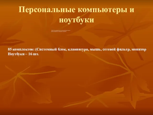 Персональные компьютеры и ноутбуки 2185631 (два миллиона, сто восемьдесят пять тысяч, шестьсот