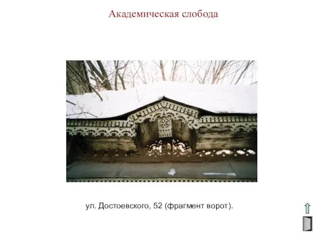 Академическая слобода ул. Достоевского, 52 (фрагмент ворот).