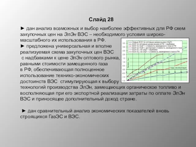 Слайд 28 ► дан анализ возможных и выбор наиболее эффективных для РФ