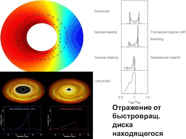 Отражение от быстровращ. диска находящегося вблизи ЧД