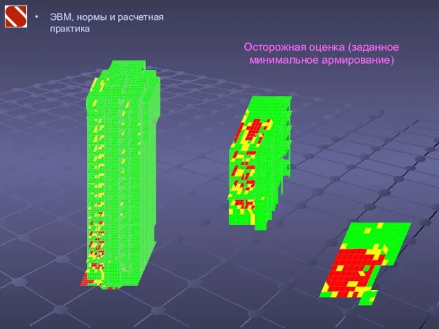 ЭВМ, нормы и расчетная практика Осторожная оценка (заданное минимальное армирование)