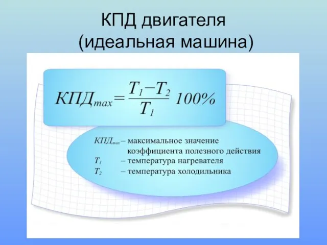 КПД двигателя (идеальная машина)