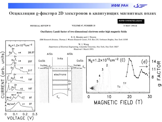 Осцилляции g-фактора 2D электронов в квантующих магнитных полях